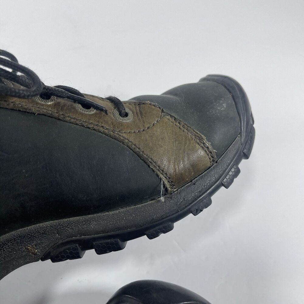Keen Men's Low Hiking Walking Shoes - Black/Olive Leather - Size 9.5 - Picture 14 of 15